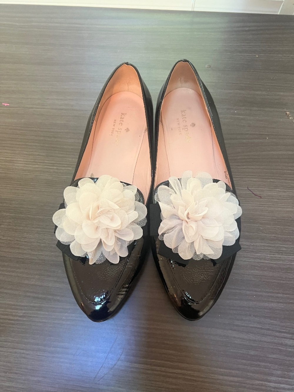 Kate spade New York loafer size 8.5 with floral chiffon flower bow